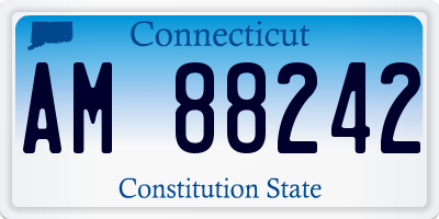 CT license plate AM88242