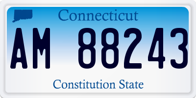 CT license plate AM88243