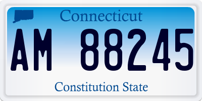 CT license plate AM88245