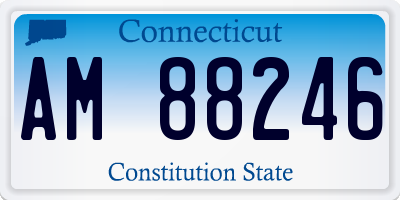 CT license plate AM88246