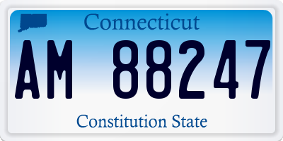 CT license plate AM88247