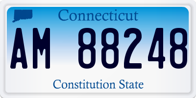CT license plate AM88248