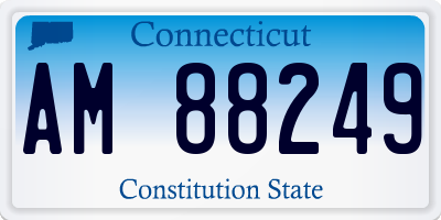 CT license plate AM88249