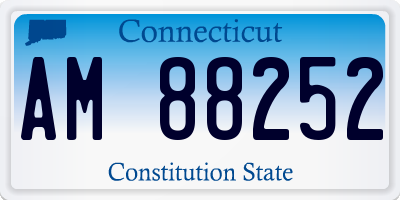 CT license plate AM88252