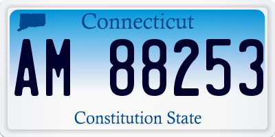 CT license plate AM88253