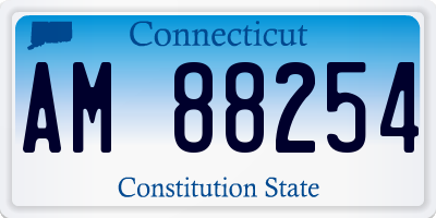 CT license plate AM88254