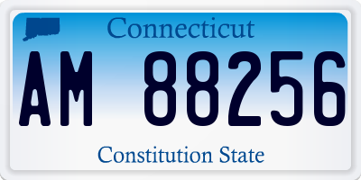 CT license plate AM88256