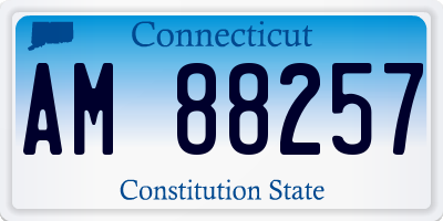 CT license plate AM88257