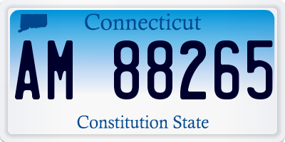 CT license plate AM88265