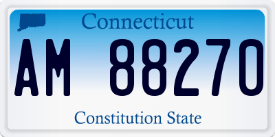 CT license plate AM88270
