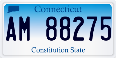 CT license plate AM88275