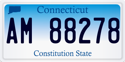 CT license plate AM88278