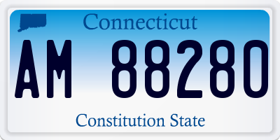 CT license plate AM88280