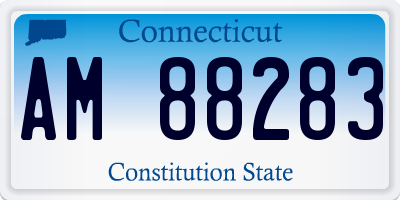 CT license plate AM88283