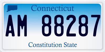 CT license plate AM88287