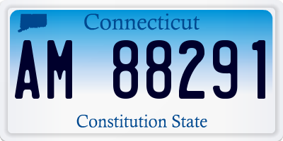 CT license plate AM88291