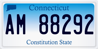 CT license plate AM88292