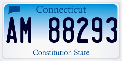 CT license plate AM88293