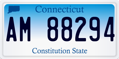 CT license plate AM88294