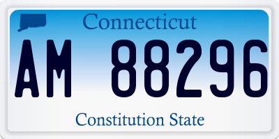 CT license plate AM88296