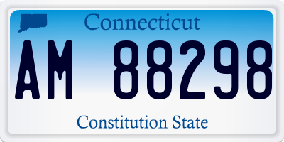 CT license plate AM88298