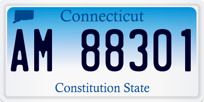 CT license plate AM88301