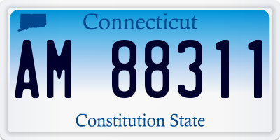 CT license plate AM88311