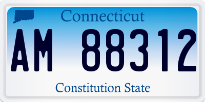CT license plate AM88312
