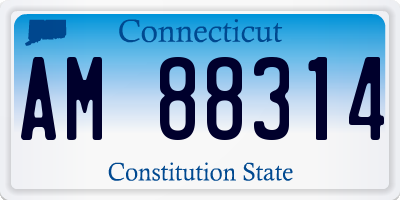 CT license plate AM88314