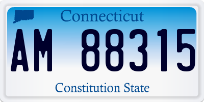 CT license plate AM88315