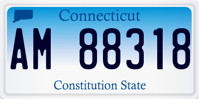 CT license plate AM88318