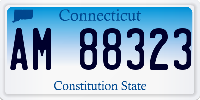 CT license plate AM88323