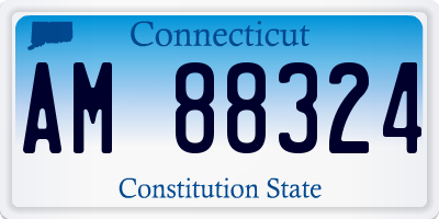 CT license plate AM88324