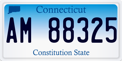 CT license plate AM88325