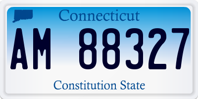 CT license plate AM88327