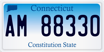 CT license plate AM88330