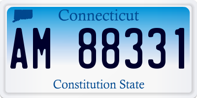CT license plate AM88331