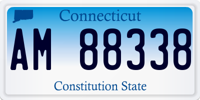 CT license plate AM88338