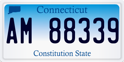 CT license plate AM88339