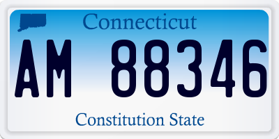 CT license plate AM88346