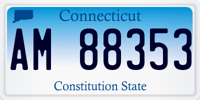 CT license plate AM88353