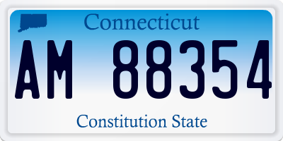 CT license plate AM88354