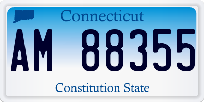 CT license plate AM88355