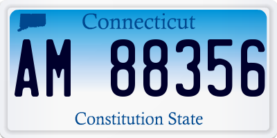 CT license plate AM88356