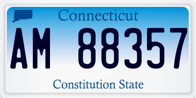 CT license plate AM88357