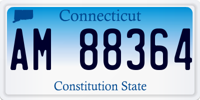 CT license plate AM88364