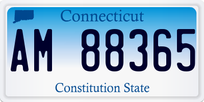 CT license plate AM88365