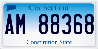 CT license plate AM88368