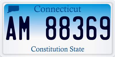 CT license plate AM88369