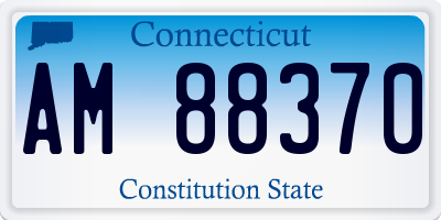 CT license plate AM88370